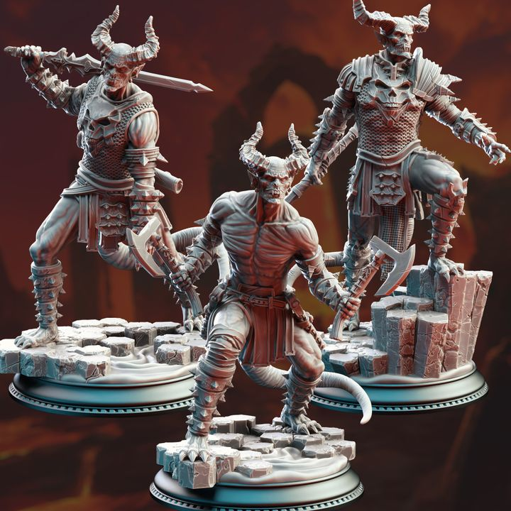 Devil Warriors of the Hells - Nosmeni Warriors | DM Stash | DnD | Fantasy Miniature