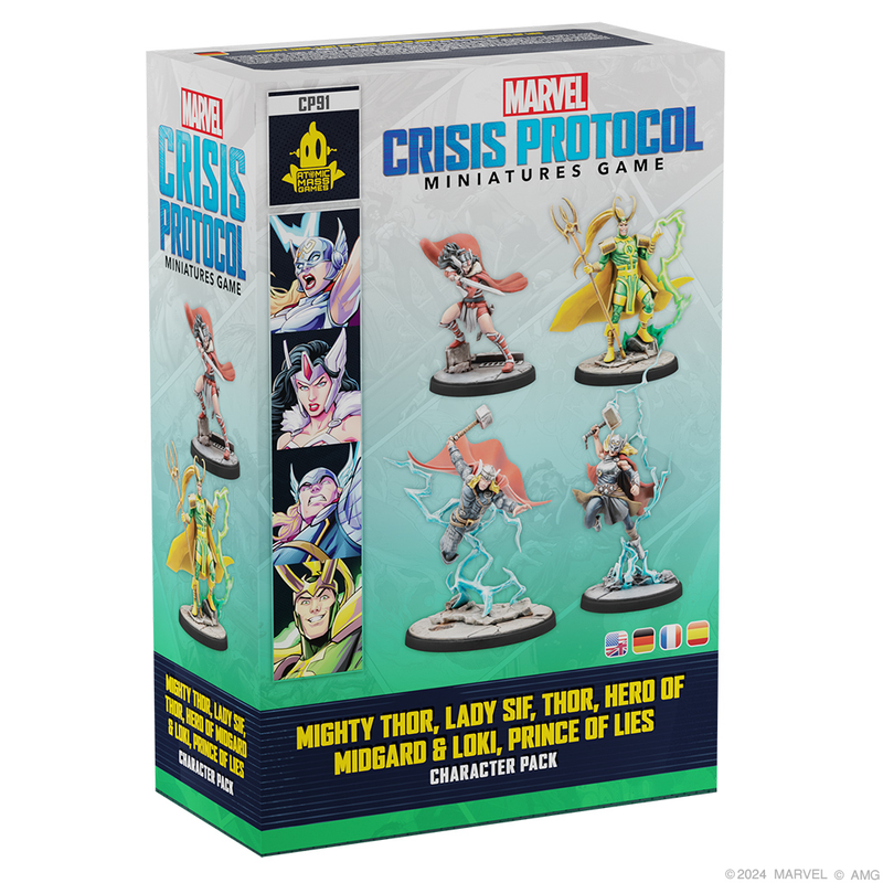 Marvel Crisis Protocol: Mighty Thor, Lady Sif, Thor Hero of Midgard, Loki Prince of Lies