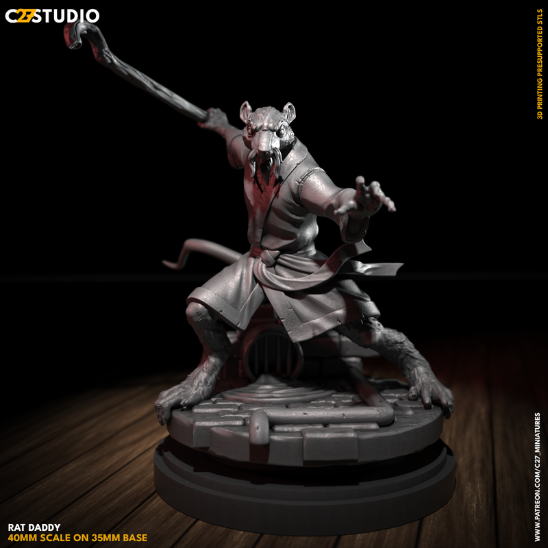 Splinter (TMNT) 40mm Scale Miniature | Crisis Protocol Proxy | C27